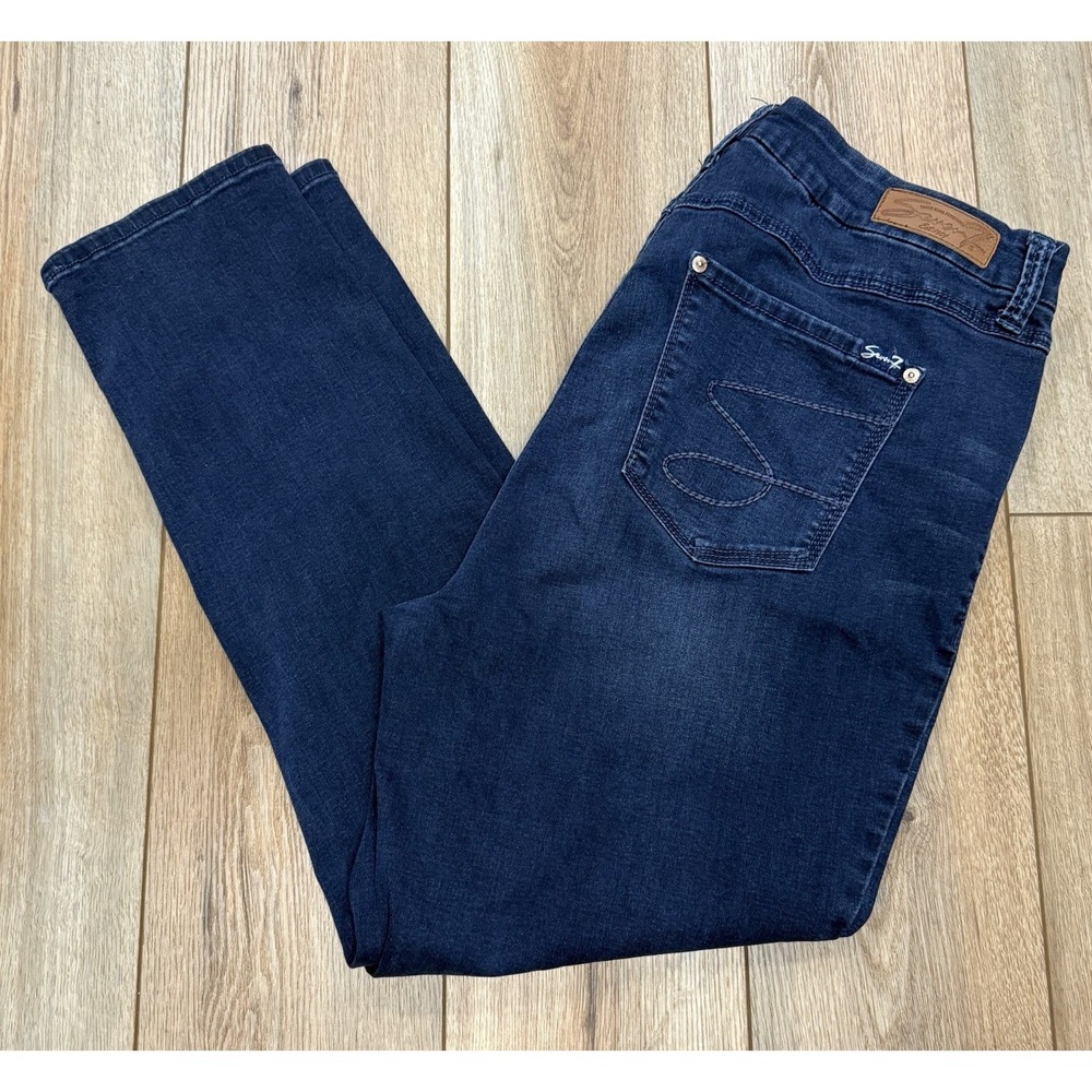 Seven7 Tummy Less Jeans Women's 20W Skinny Blue High-Rise Denim